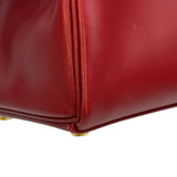 エルメス HERMES ケリー32 □H刻 ルージュヴィフ ゴールド金具 ボックスカーフ レディース ハンドバッグ