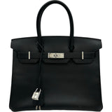 エルメス HERMES バーキン30 □L刻 ブラック シルバー金具 エプソン レディース ハンドバッグ