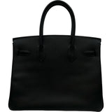 エルメス HERMES バーキン30 □L刻 ブラック シルバー金具 エプソン レディース ハンドバッグ