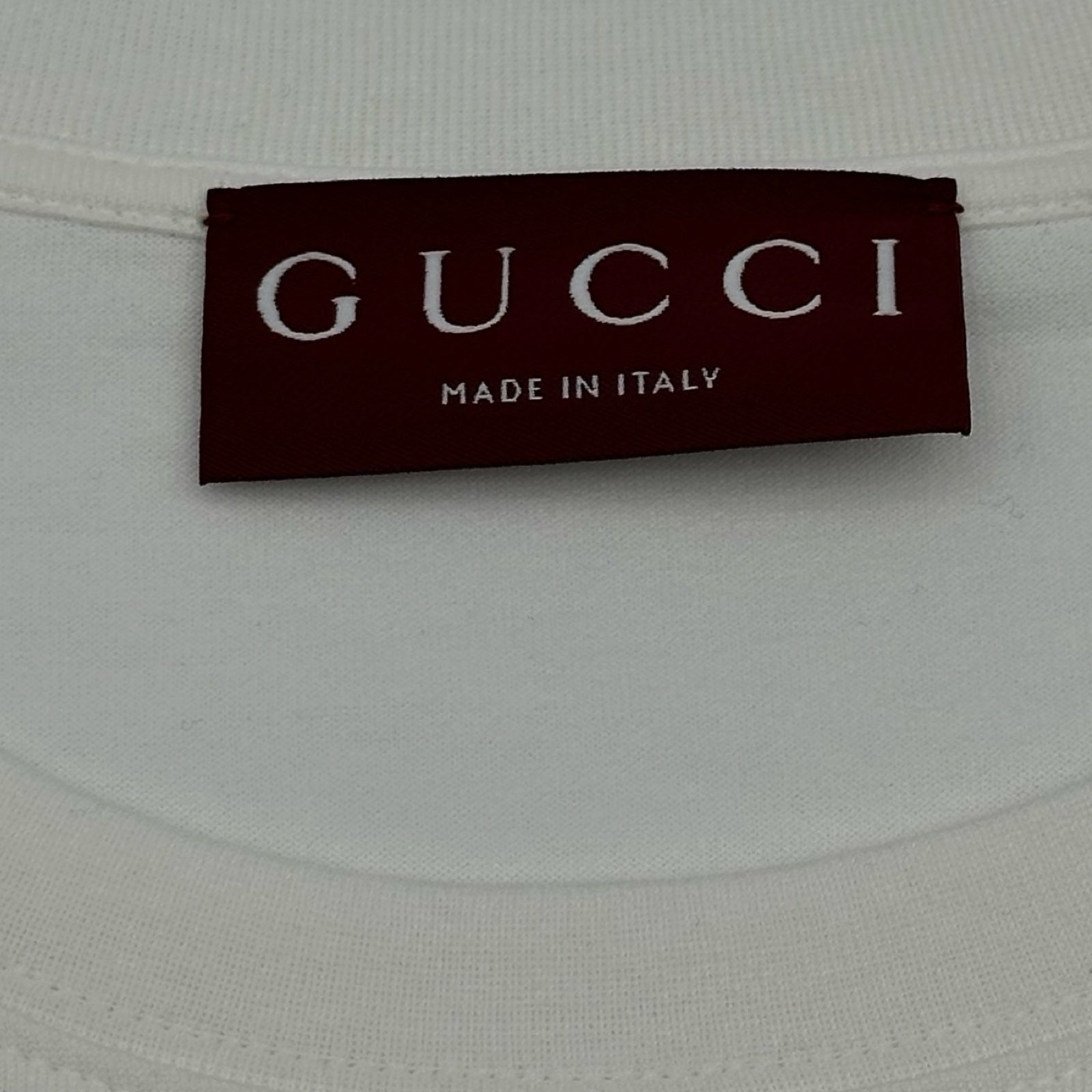 グッチ GUCCI ロゴプリント半袖Tシャツ 796395 ホワイト コットン
