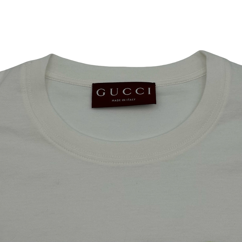 グッチ GUCCI ロゴプリント半袖Tシャツ 796395 ホワイト コットン