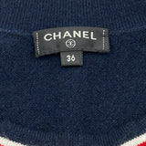 シャネル CHANEL No5ロゴカシミヤニットセーター P70307 ネイビー カシミヤ レディース セーター