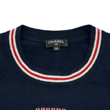 シャネル CHANEL No5ロゴカシミヤニットセーター P70307 ネイビー カシミヤ レディース セーター