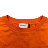 サルヴァトーレ・フェラガモ Salvatore Ferragamo フロントラバーロゴ半袖Tシャツ 0727086 オレンジ コットン レディース 半袖Ｔシャツ