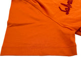 サルヴァトーレ・フェラガモ Salvatore Ferragamo フロントラバーロゴ半袖Tシャツ 0727086 オレンジ コットン レディース 半袖Ｔシャツ