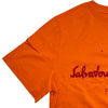 サルヴァトーレ・フェラガモ Salvatore Ferragamo フロントラバーロゴ半袖Tシャツ 0727086 オレンジ コットン レディース 半袖Ｔシャツ