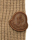 モンクレール MONCLER ロゴワッペンカシミヤ混ニットカーディガン キャラメル ウール レディース カーディガン