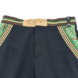 フェンディ FENDI トラウザーズスラックスパンツ FB0503 ブラック コットン レディース パンツ