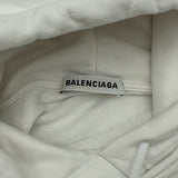 バレンシアガ BALENCIAGA バックロゴプルオーバーパーカー 518215 ホワイト コットン メンズ パーカー