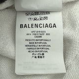 バレンシアガ BALENCIAGA バックロゴプルオーバーパーカー 518215 ホワイト コットン メンズ パーカー