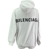 バレンシアガ BALENCIAGA バックロゴプルオーバーパーカー 518215 ホワイト コットン メンズ パーカー