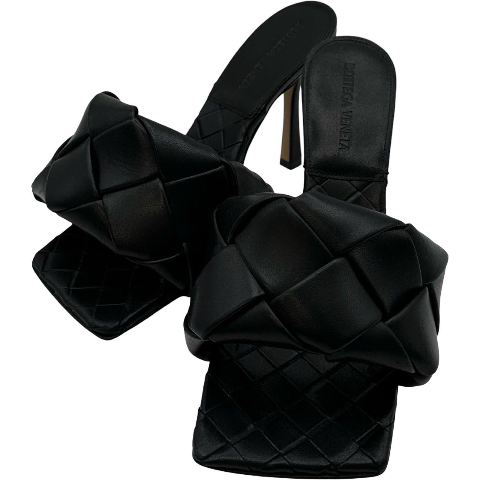 ボッテガ・ヴェネタ BOTTEGA VENETA イントレチャート ヒールサンダル