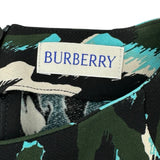 バーバリー BURBERRY 総柄長袖ワンピース 8077468 グリーン レーヨン レディース ワンピース