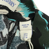 バーバリー BURBERRY 総柄長袖ワンピース 8077468 グリーン レーヨン レディース ワンピース
