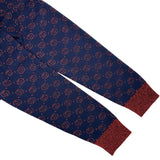 グッチ GUCCI インターロッキングGラメニットカーディガン 605910 ネイビー ウール メンズ カーディガン