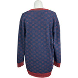 グッチ GUCCI インターロッキングGラメニットカーディガン 605910 ネイビー ウール メンズ カーディガン