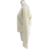 クリスチャン・ディオール Christian Dior JADIOR8 バックロゴボアニットセーター 154S55AM114 ホワイト ウール レディース セーター