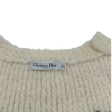 クリスチャン・ディオール Christian Dior JADIOR8 バックロゴボアニットセーター 154S55AM114 ホワイト ウール レディース セーター