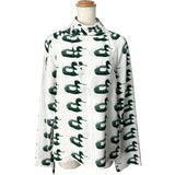 バーバリー BURBERRY ロゴプリント長袖ブラウス 8077344 ホワイト レーヨン レディース ブラウス
