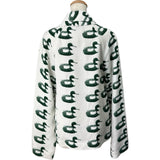 バーバリー BURBERRY ロゴプリント長袖ブラウス 8077344 ホワイト レーヨン レディース ブラウス