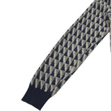ジョルジオアルマーニ GIORGIO ARMANI 総柄ニットカーディガン グレー メンズ カーディガン