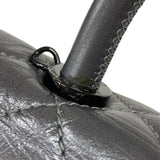 シャネル CHANEL ココハンドルXS A92990 メタリックシルバー ブラック金具 エイジドカーフ レディース ハンドバッグ ショルダーバッグ