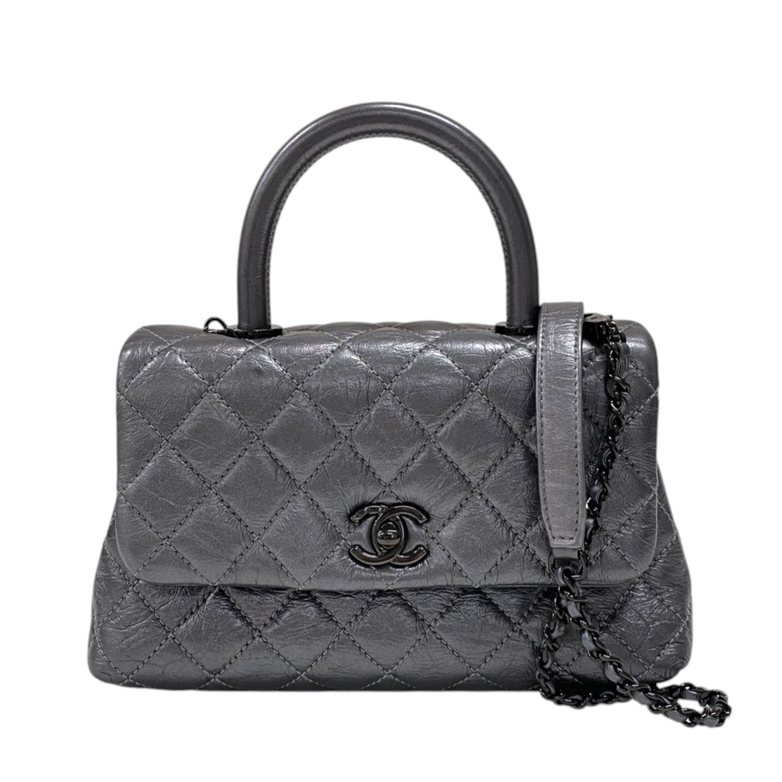 シャネル シャネル CHANEL ココハンドルXS A92990 メタリックシルバー ブラック
