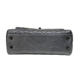 シャネル CHANEL ココハンドルXS A92990 メタリックシルバー ブラック金具 エイジドカーフ レディース ハンドバッグ ショルダーバッグ