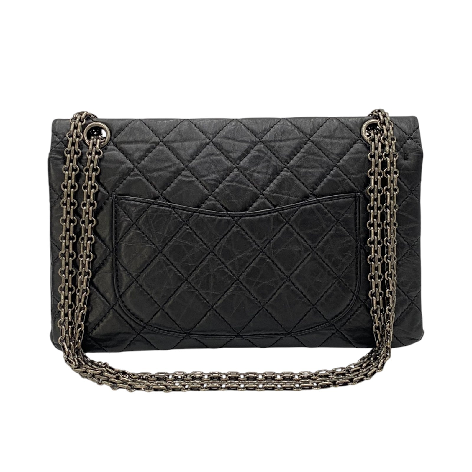 シャネル CHANEL 2.55ラージフラップバッグ A37587 ブラック　ゴールド金具 エイジドカーフ レディース ショルダーバッグ シャネル CHANEL 2.55 ラージ フラップバッグ A37587 ブラック