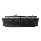シャネル CHANEL ワイルドステッチフラップバッグ ブラック　ゴールド金具 ラム レディース ショルダーバッグ