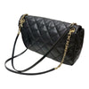 シャネル CHANEL ワイルドステッチフラップバッグ ブラック　ゴールド金具 ラム レディース ショルダーバッグ
