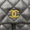 シャネル CHANEL ワイルドステッチフラップバッグ ブラック　ゴールド金具 ラム レディース ショルダーバッグ