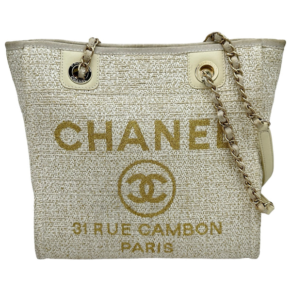 シャネル CHANEL ドーヴィルチェーントートPM A66939 クリーム