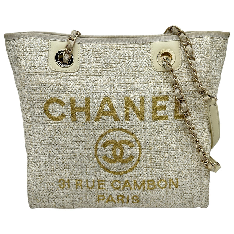シャネル CHANEL ドーヴィルチェーントートPM A66939 クリーム