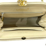 シャネル CHANEL マトラッセクラスプチェーンバッグ ベージュ/ゴールド金具 ラムスキン レディース ショルダーバッグ