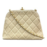 シャネル CHANEL マトラッセクラスプチェーンバッグ ベージュ/ゴールド金具 ラムスキン レディース ショルダーバッグ