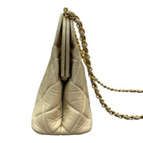 シャネル CHANEL マトラッセクラスプチェーンバッグ ベージュ/ゴールド金具 ラムスキン レディース ショルダーバッグ
