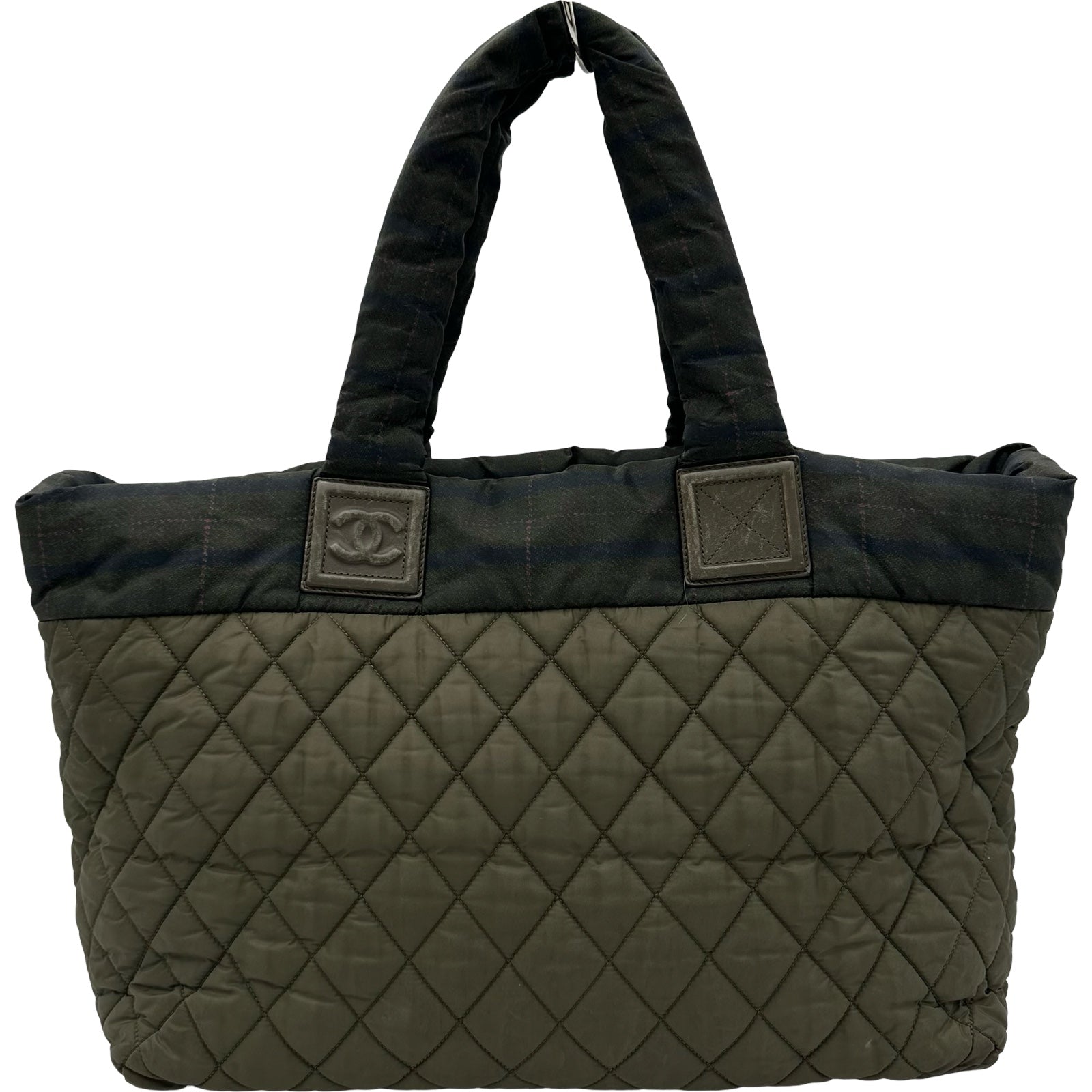 シャネル CHANEL コココクーントートGM A47107 18番台 カーキ/チェック 