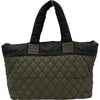 シャネル CHANEL コココクーントートGM A47107 18番台 カーキ/チェック ナイロン レディース トートバッグ
