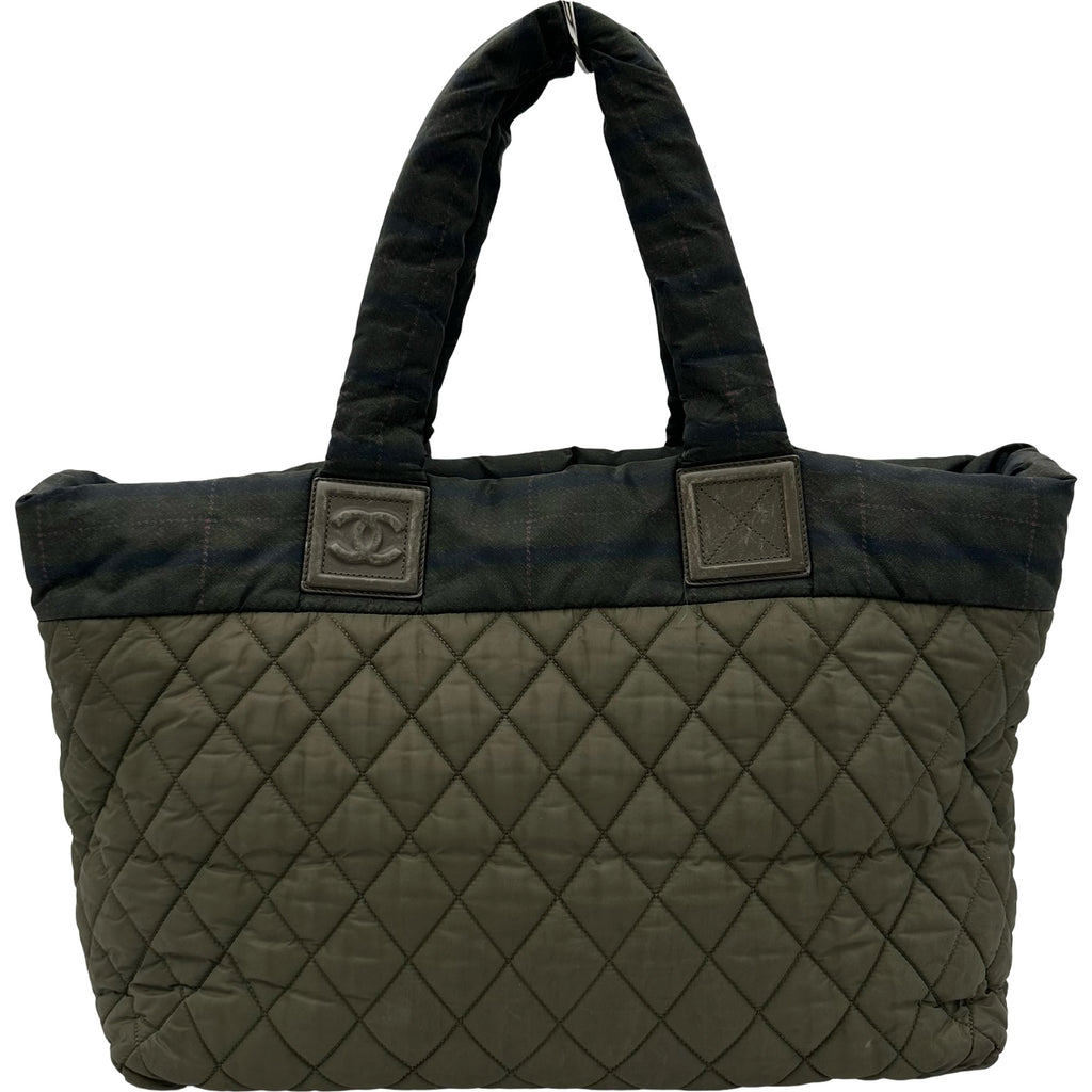 シャネル CHANEL コココクーントートGM A47107 18番台 カーキ/チェック