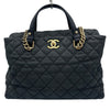 シャネル CHANEL マトラッセ チェーントートバッグ ブラック ゴールド金具 ソフトキャビアスキン レディース トートバッグ