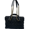 シャネル CHANEL マトラッセ チェーントートバッグ ブラック ゴールド金具 ソフトキャビアスキン レディース トートバッグ
