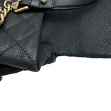 シャネル CHANEL マトラッセ チェーントートバッグ ブラック ゴールド金具 ソフトキャビアスキン レディース トートバッグ