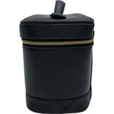 シャネル CHANEL ビコローレ バニティバッグ A01619 4番台 ブラック ゴールド金具 ラムスキン レディース ハンドバッグ