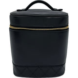 シャネル CHANEL ビコローレ バニティバッグ A01619 4番台 ブラック ゴールド金具 ラムスキン レディース ハンドバッグ