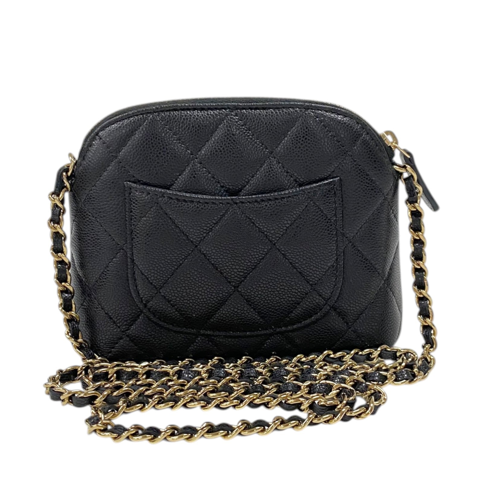 シャネル CHANEL クラシックチェーンクラッチ AP4000 ブラック ゴールド金具 キャビアスキン レディース ショルダーバッグ シャネル CHANEL クラシックチェーンクラッチ AP4000 ブラック