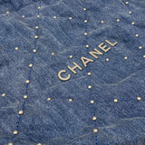 シャネル CHANEL CHANEL22 スモールバッグ AS3260 ブルー シルバー金具 デニム レディース ショルダーバッグ