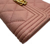 シャネル CHANEL ボーイシャネルスモールフラップウォレット A80734 25番台 ブラック ゴールド金具 キャビアスキン レディース 三つ折り財布