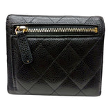 シャネル CHANEL クラシックコンパクトウォレット AP0231 ブラック/GD金具 キャビア ユニセックス 二つ折り財布