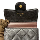 シャネル CHANEL クラシックコンパクトウォレット AP0231 ブラック/GD金具 キャビア ユニセックス 二つ折り財布